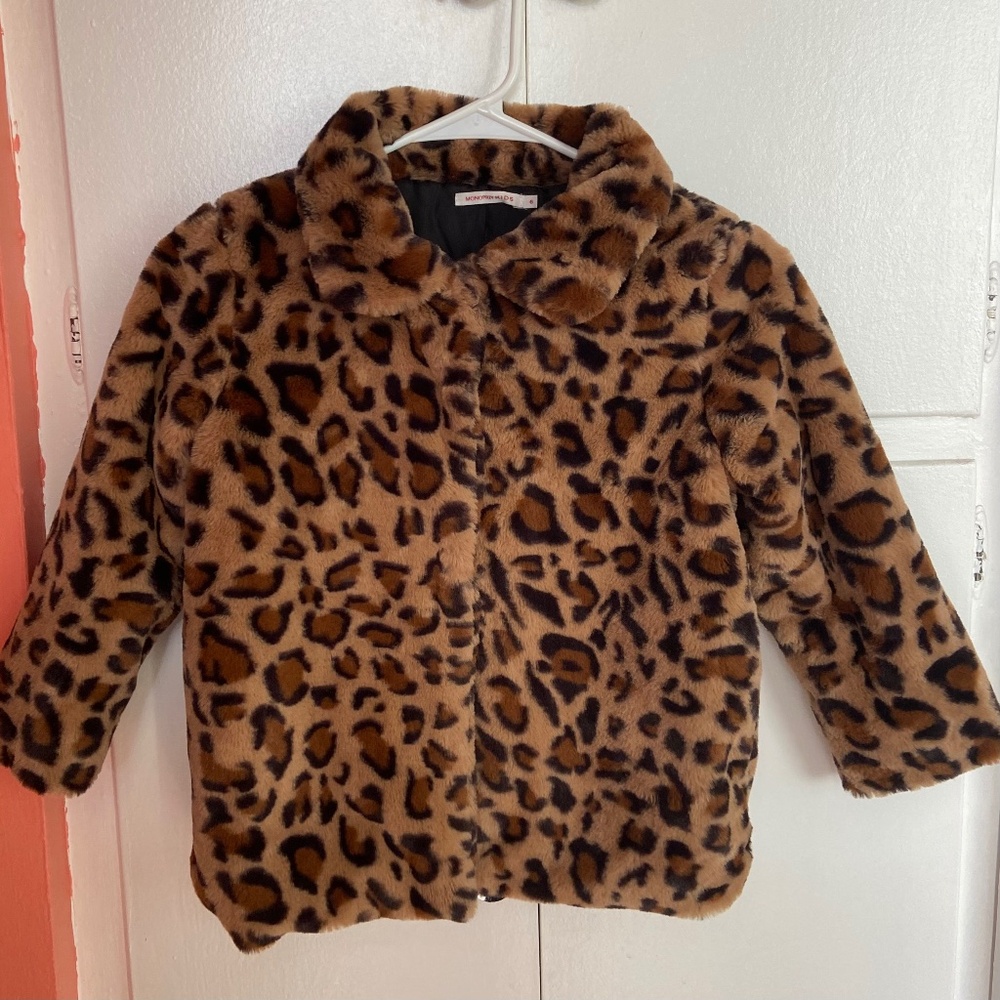 Girls Monoprix Leopard Jacket Size 6